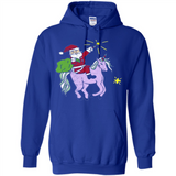 Distressed Retro Santa Riding Unicorn - Hoodie