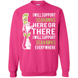 Shirt For Dr Seuss Cat And Seattle Seahawks Fans - Sweatshirt