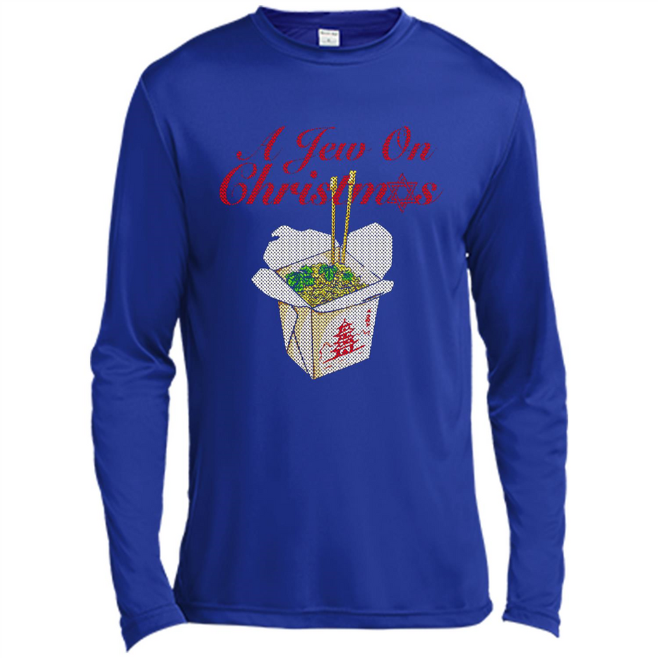 Christmas Ugly Sweater A Jew On Christmas - Canvas Long Sleeve T-Shirt