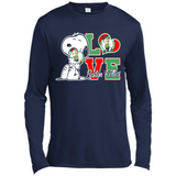 Snoopy loves NBA Boston Celtics - Canvas Long Sleeve T-Shirt