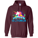 Unicorns are born in October Birthday Rainbow Gift Ladies Custom