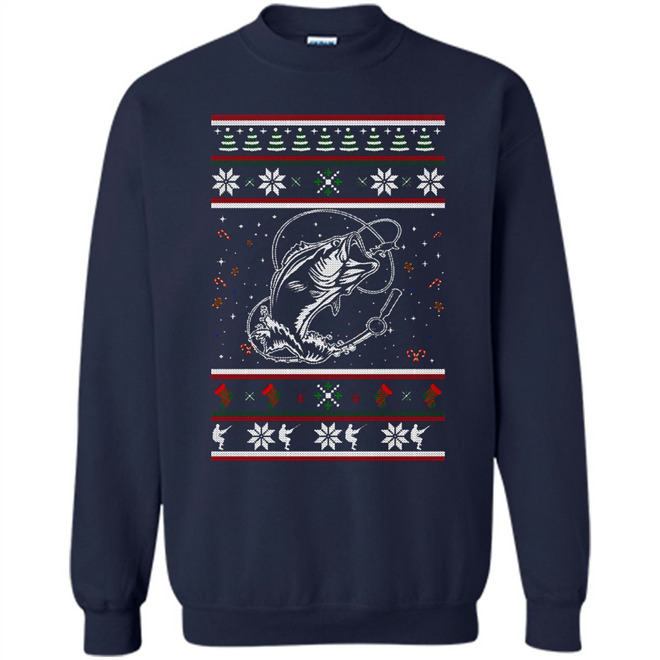 Christmas Ugly Sweater Fishing Ugly Christmas Sweater - Sweatshirt