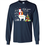 Llama Tis the season to be slothy Christmas sweatshirt PINGPONG - Long Sleeve T-Shirt