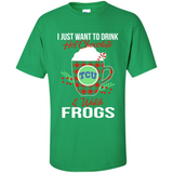 I Just Want To Drink Hot Chocolate & Watch TCU Horned Frogs Ugly Christmas Sweater PINGPONG