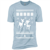 Rudolph and Clarice Ugly Christmas Sweater - Premium Short Sleeve T-Shirt