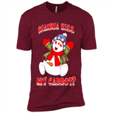 Snowman Wanna Kiss My Carrot Christmas - Premium Short Sleeve T-Shirt