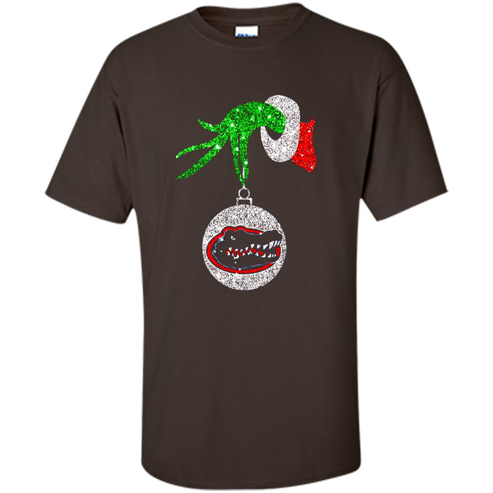 Funny Florida Gators Glitter Grinch Monogram Ornament Christmas Gift - Shirt