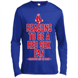 Reasons to be a Boston Red Sox Fan Complete List on Back - Canvas Long Sleeve T-Shirt