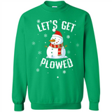 Let's Get Plowed Funny Christmas Snowman - Sweatshirt