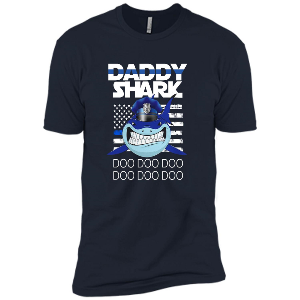 Police Daddy Shark Blue Line Tee