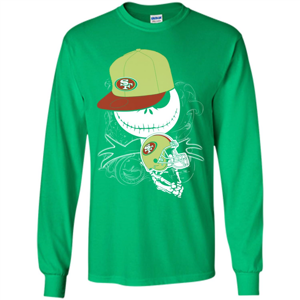 Jack Skellington The Nightmare Before Christmas-49ers Football - Long Sleeve T-Shirt