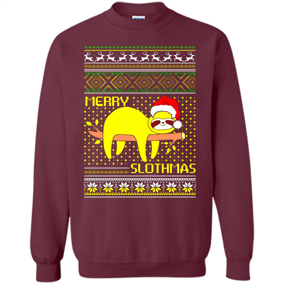 Merry Slothmas Sloth Christmas Sweater PINGPONG - Sweatshirt