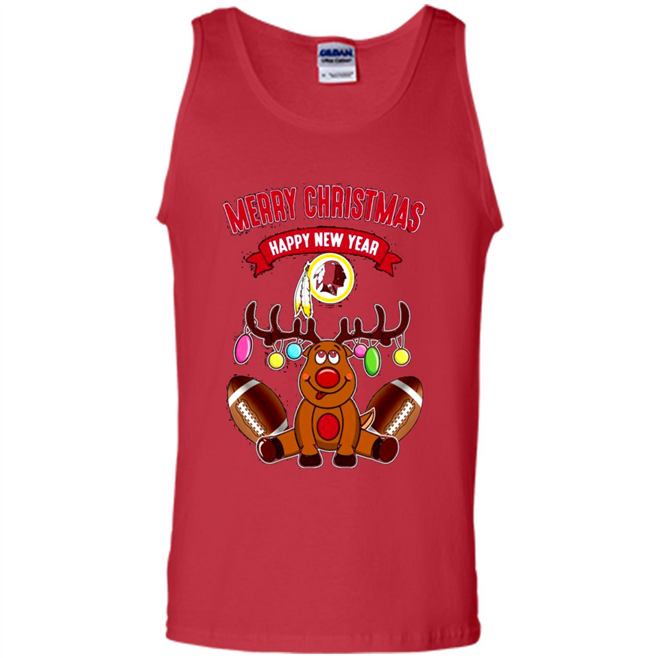 Washington Redskins NFL Reindeer Funny Merry Christmas And Happy New Year