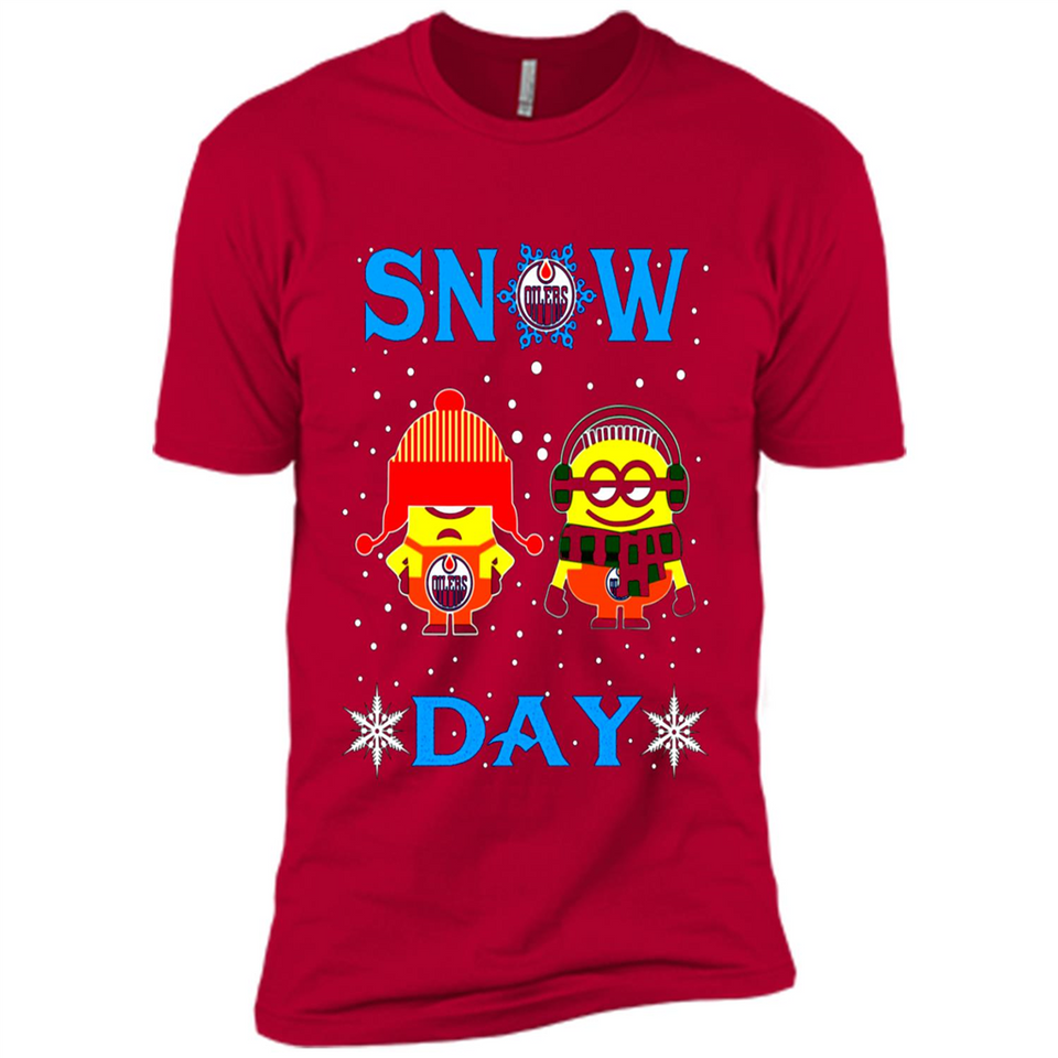 Snow Day Shirt For Edmonton Oilers Vs Minion Fans pingpong