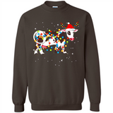 Christmas Lights Cow Wearing Santa Hat Funny Xmas Sweatshirt - Sweatshirt