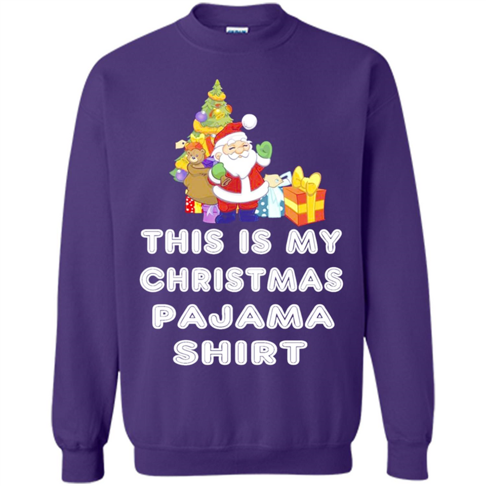 This is My Christmas Pajama Shirt - Santa Bear Tree Gift Tee