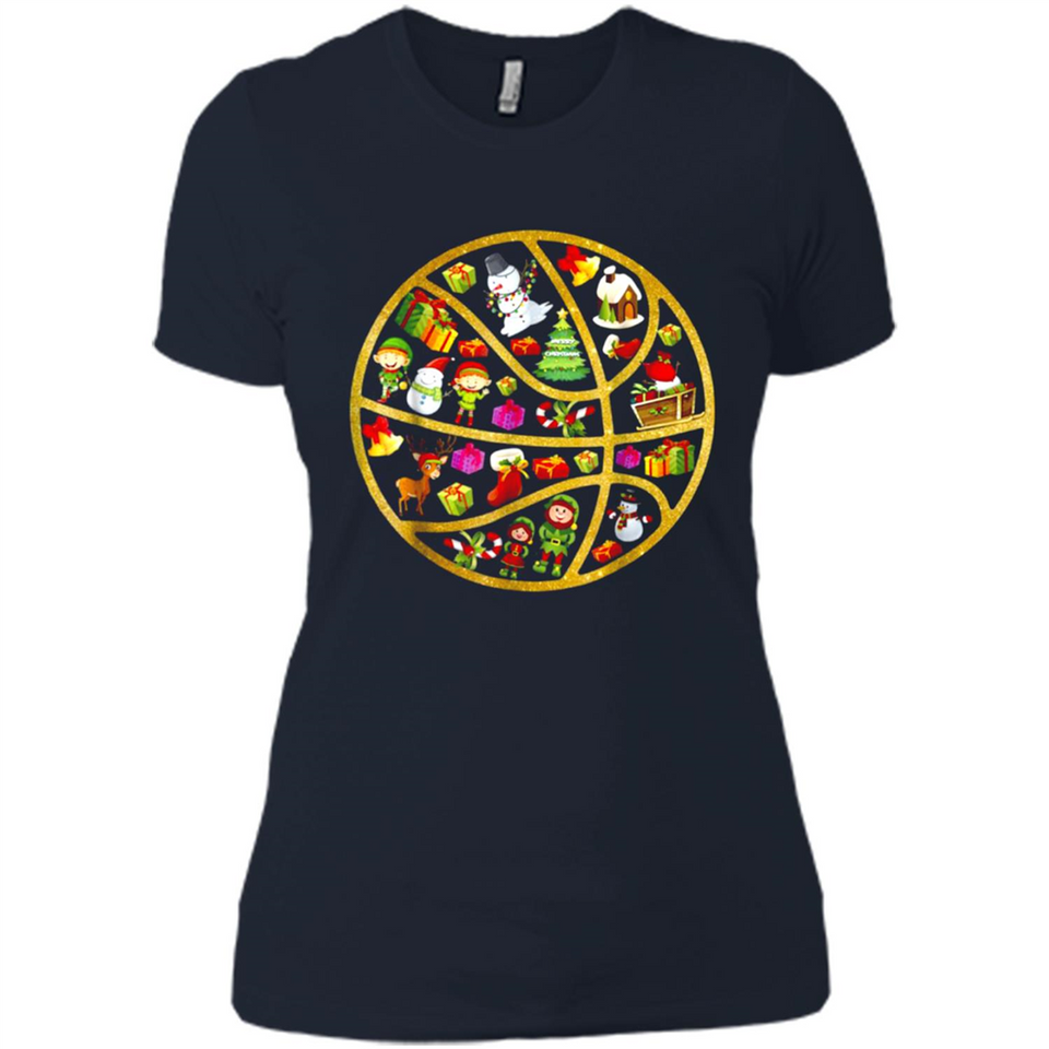 Basketball Christmas Ornament - Ladies' Boyfriend T-Shirt