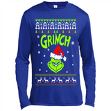 The Grinch Face Christmas - Canvas Long Sleeve T-Shirt