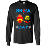 Snow Day Shirt For Calgary Flames Vs Minion Fans pingpong
