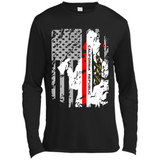 Paradise California Firefighter Thin Red Line Funds Youth T-Shirt PINGPONG - Canvas Long Sleeve T-Shirt