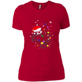 Cute Christmas Choloepus Sloth Santa Led Light Mug - Ladies' Boyfriend T-Shirt