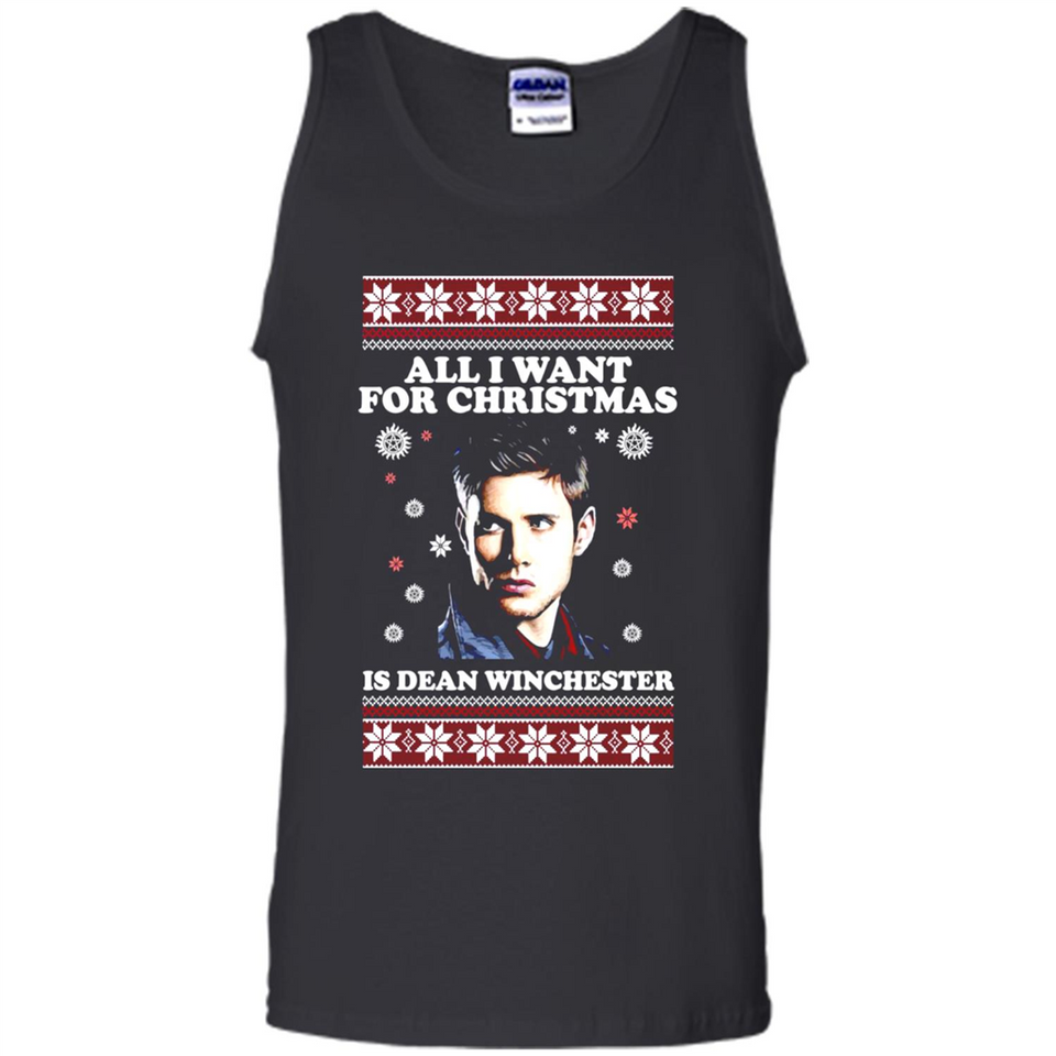 All I want for Christmas is Dean Winchester sweater - Tank Top