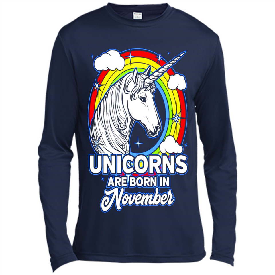 Unicorns Are Born In November Birthday Rainbow