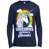 Unicorns Are Born In November Birthday Rainbow