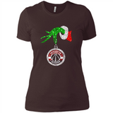 Funny Washington Wizards Glitter Grinch Monogram Ornament Christmas - Ladies' Boyfriend T-Shirt