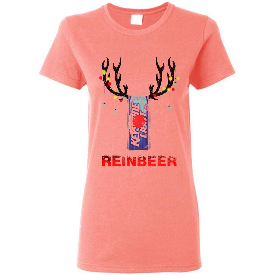 Keystone Light reinbeer Christmas - Ladies Short-Sleeve