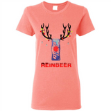 Keystone Light reinbeer Christmas - Ladies Short-Sleeve