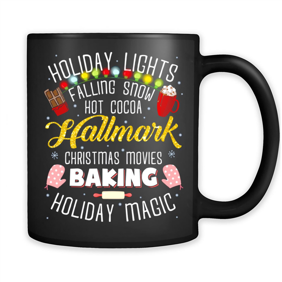 Holiday Lights Falling Snow Hot Cocoa Hallmark Christmas movie