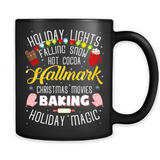 Holiday Lights Falling Snow Hot Cocoa Hallmark Christmas movie