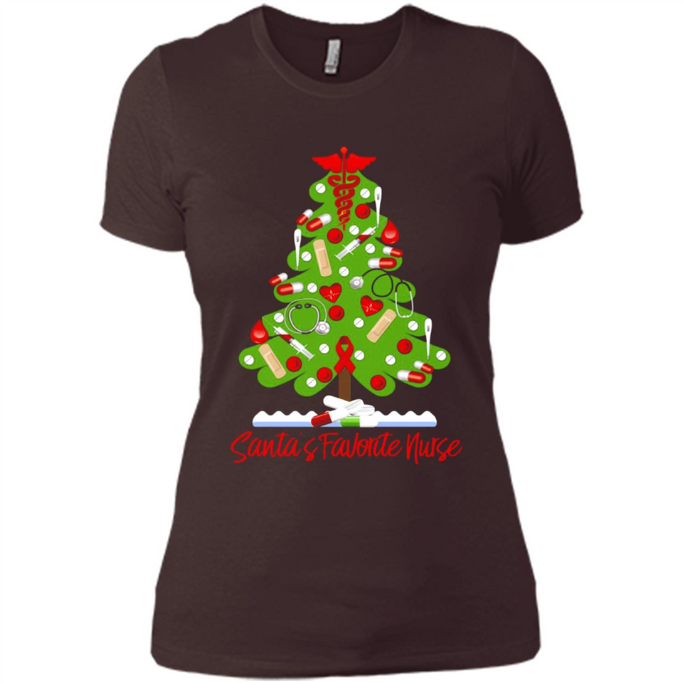 Santa's Favorite Nurse Christmas Tee