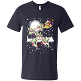 Hummingbird Santa Sleigh - Men's V-Neck