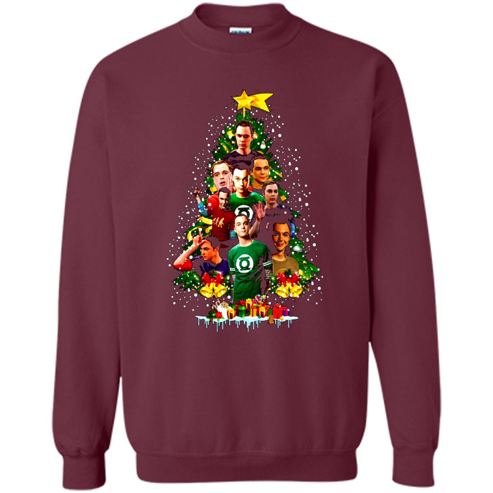 Sheldon Cooper Christmas tree sweater PINGPONG