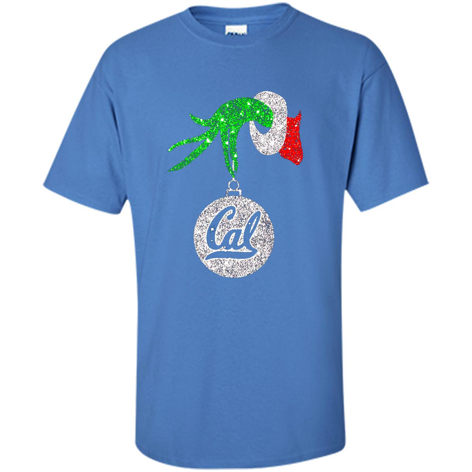 Amazing California Golden Bears Glitter Grinch Monogram Ornament Christmas Gift - Shirt