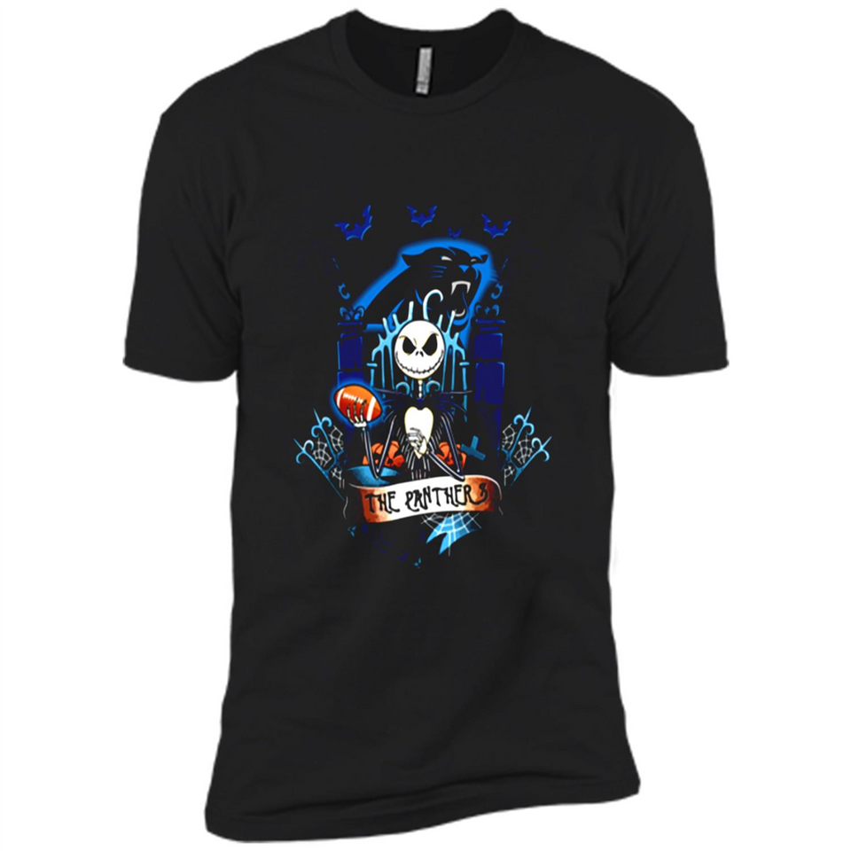 Carolina Panthers Halloween The Nightmare Before Christmas - Premium Short Sleeve T-Shirt