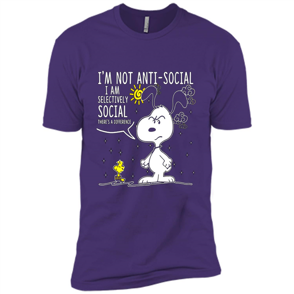 Snoopy I'm Not Anti-Social I Am Selectively Social