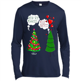 Fir Loves Christmas Tree Funny Undecorated Joke - Canvas Long Sleeve T-Shirt