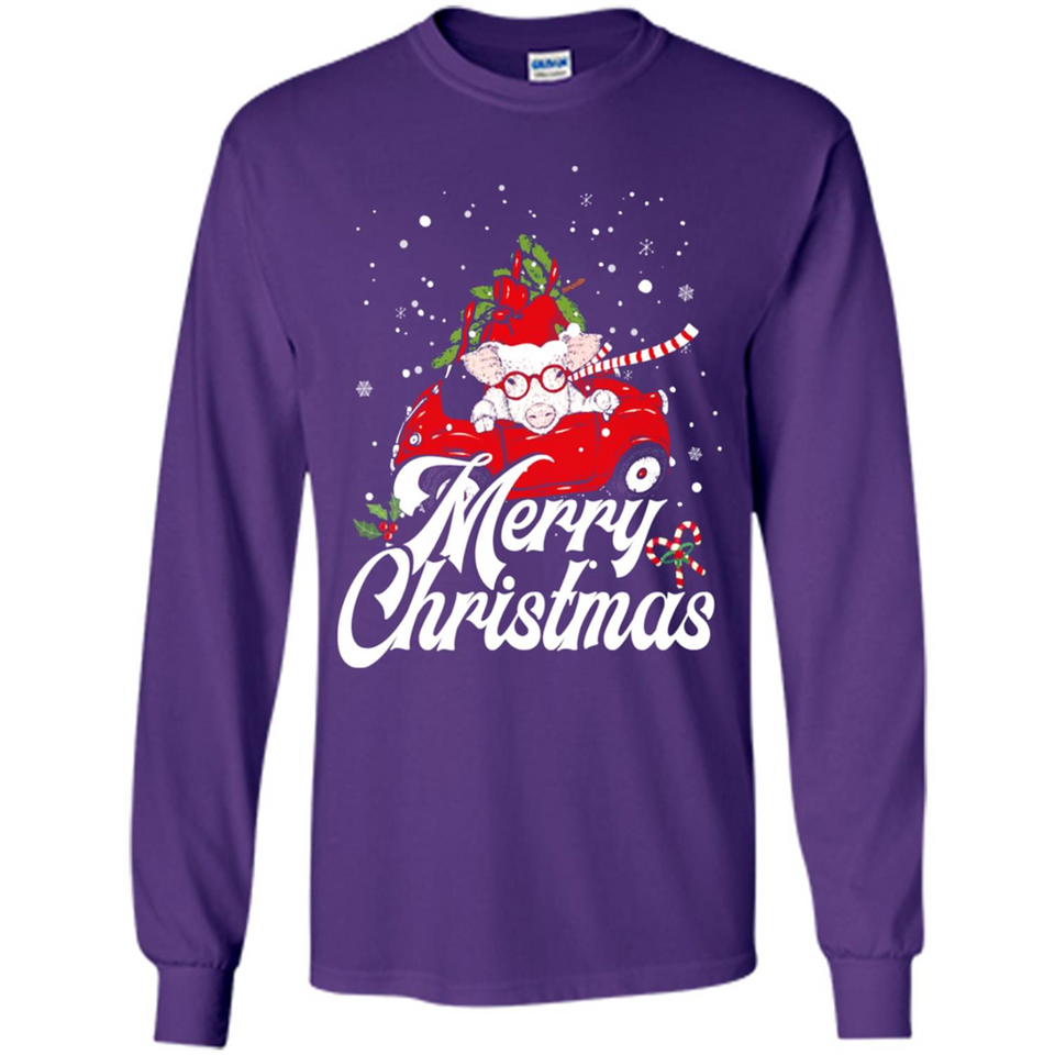 Merry Christmas Pig s - Long Sleeve T-Shirt