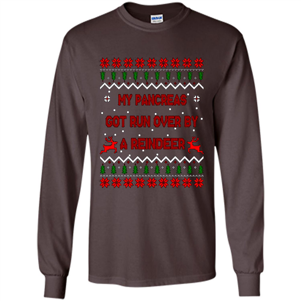 My Pancreas Got Run Over By A Reindeer Diabetes Christmas sweater PINGPONG