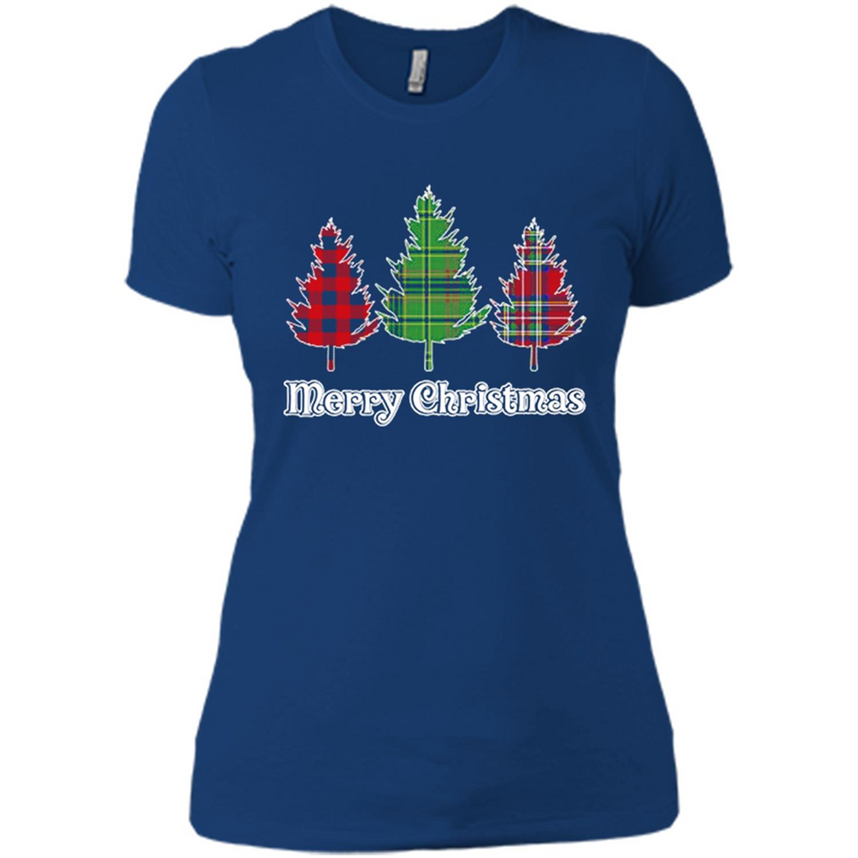 Plaid Christmas Tree Shirt Merry Christmas Plaid is Rad