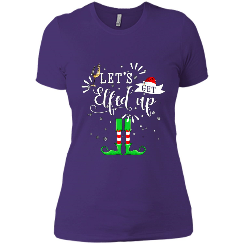 Let's Get Elfed Up Funny Drinking Wine Christmas Elf PINGPONG