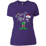 Let's Get Elfed Up Funny Drinking Wine Christmas Elf PINGPONG