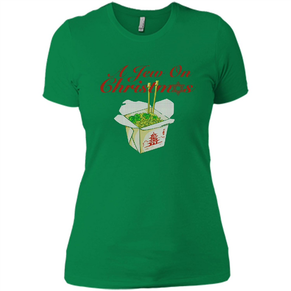 Christmas Ugly Sweater A Jew On Christmas - Ladies' Boyfriend T-Shirt
