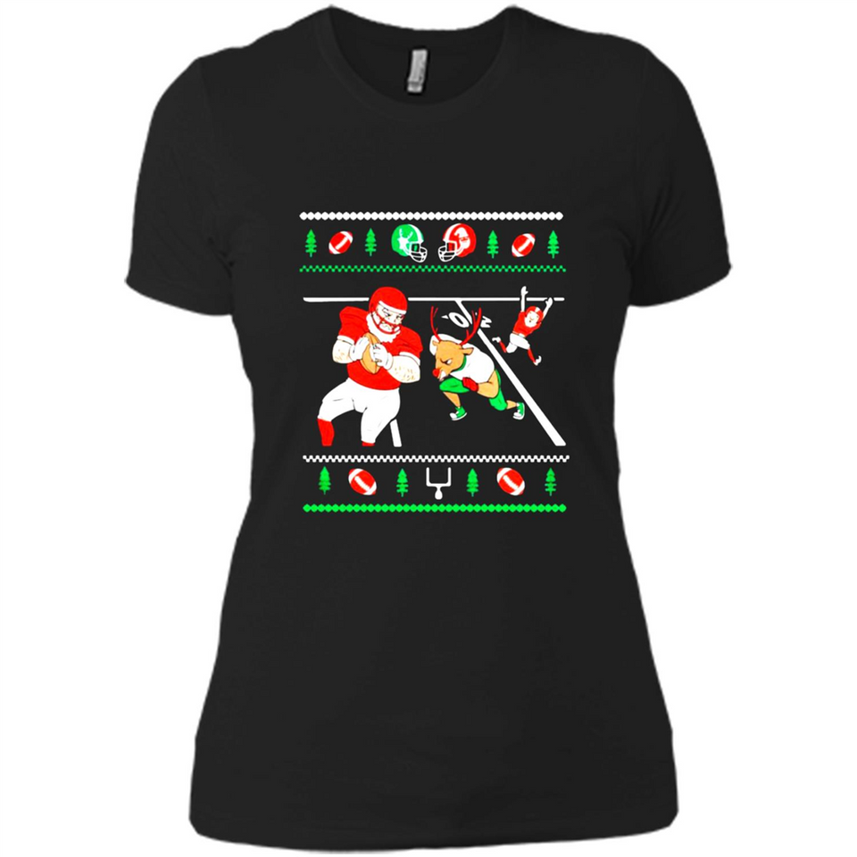 Santa vs Deer Football Ugly Christmas PINGPONG