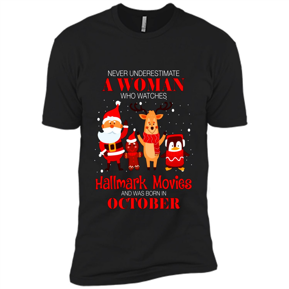 Never Underestimate An October Woman Watches Hallmark Movies Sweatshirt PINGPONG