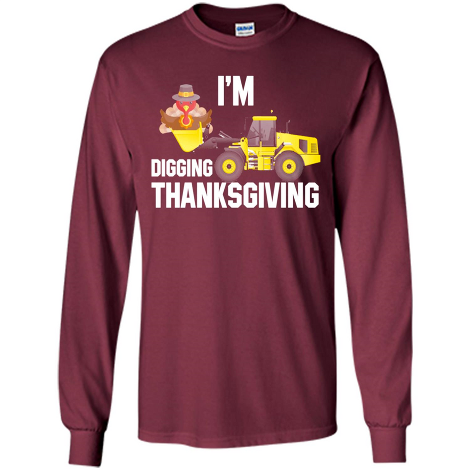 I'm Digging Thanksgiving Cute Turkey Tractor