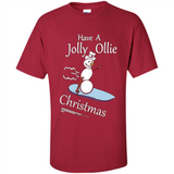 Snowman Snowboarder Tshirt Have Jolly Ollie Christmas